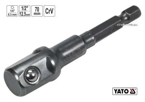 Шуруповёрт Переходник под Головки 1/2" 70мм. Yato YT-04627