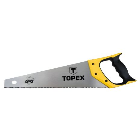 450mm Shark Handsaw 7 TPI, Tri-Bevel Teeth, Hardened Teeth, Bi-Material Handle, Topex 10A445