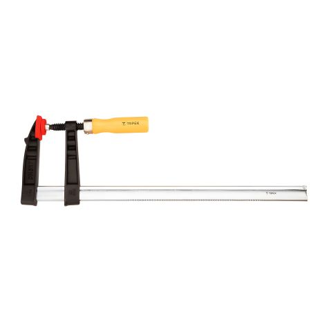 Столярная струбцина 500*120 мм, зубчатая направляющая, деревянная рукоятка, лакированная, DIN5117 Topex 12A125