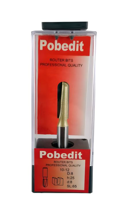 Фреза пазовая галтельная D-8 мм, d-8 мм, h-25 мм Pobedit P-1012-08-08