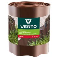 Садовая бордюрная лента 15 см x 9 м, коричневая VERTO 15G514