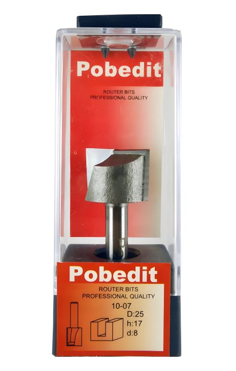 Пряма пазова фреза D-25 мм, d-8 мм Pobedit P-1007-08-25