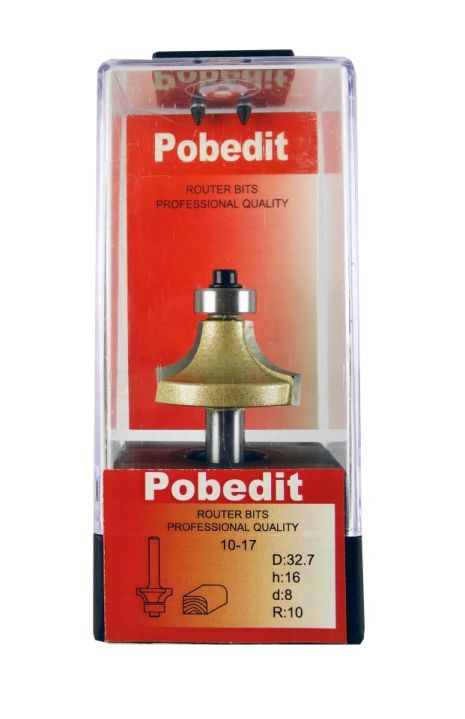 Калювальна фреза кромкова D-32.7 мм, R-10 мм, d-8 мм Pobedit P-1017-08-10