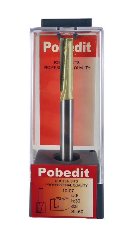 Пряма пазова фреза D-8 мм, d-8 мм Pobedit P-1007-08-08 Пряма пазова фреза D-8 мм, d-8 мм Pobedit P-1007-08-08