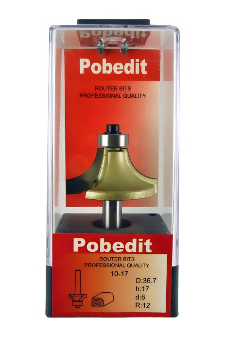 Калювальна фреза кромкова D-36.7 мм, R-12 мм, d-8 мм Pobedit P-1017-08-12
