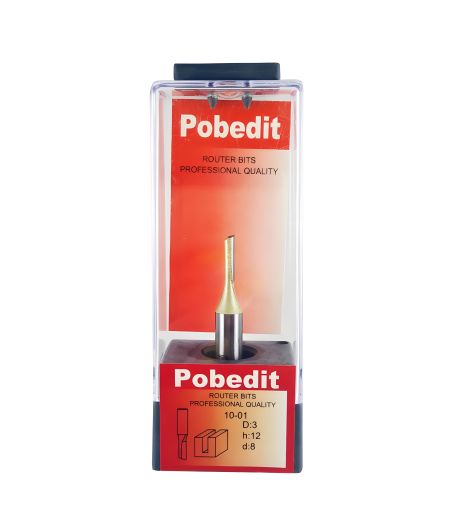Пазова фреза одноножева Pobedit P-1001-08-03, пряма, D-3 мм, d-8 мм Пазова фреза одноножева Pobedit P-1001-08-03, пряма, D-3 мм, d-8 мм