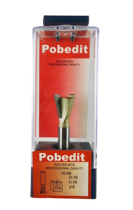 Фреза "Ласточкин хвост" Pobedit P-1006-08-16, D-16 мм, d-8 мм