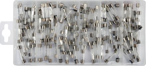 Прозрачные стеклянные предохранители Ø6 x 30 мм, 5-30 А, 120 шт. Yato YT-83130