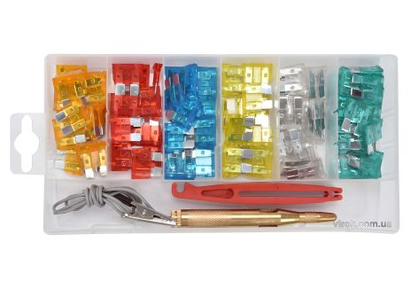 Запобіжники автомобільні STANDARD, в асортименті з індикатором, 92 шт Yato YT-83142 Запобіжники автомобільні STANDARD, в асортименті з індикатором, 92 шт Yato YT-83142