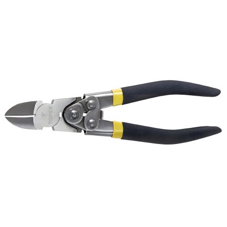 Шарнірні кусачки бічні 180 мм, рукоятки з еластичним покриттям, сталь CS Topex 32D138