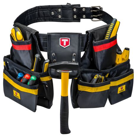Пояс для инструментов, 21 карман, регулируемый 33-55 дюймов Topex 79R402 Пояс для инструментов, 21 карман, регулируемый 33-55 дюймов Topex 79R402