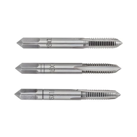 Мітчики вольфрамова сталь M6, 3 шт., пластмасова коробочка, DIN352 Topex 14A206 Мітчики вольфрамова сталь M6, 3 шт., пластмасова коробочка, DIN352 Topex 14A206