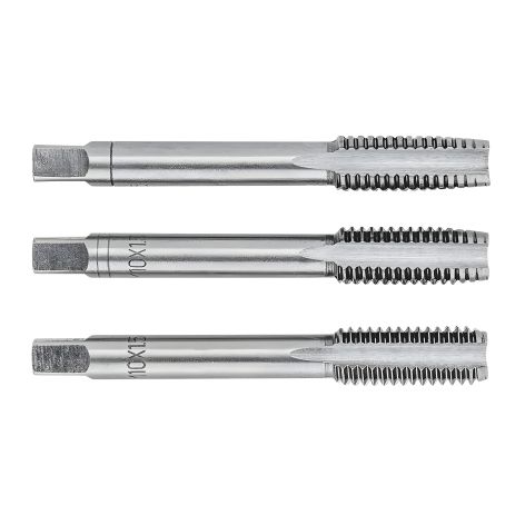 Метчики M10, 3 шт., вольфрамовая сталь, пластмассовая коробка, DIN352 Topex 14A210 Метчики M10, 3 шт., вольфрамовая сталь, пластмассовая коробка, DIN352 Topex 14A210