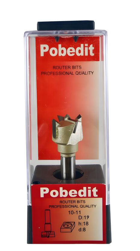 Форстнера фреза D-19 мм, d-8 мм Pobedit P-1011-08-19