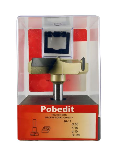 Форстнера фреза D-60 мм, d-10 мм Pobedit P-1011-10-60