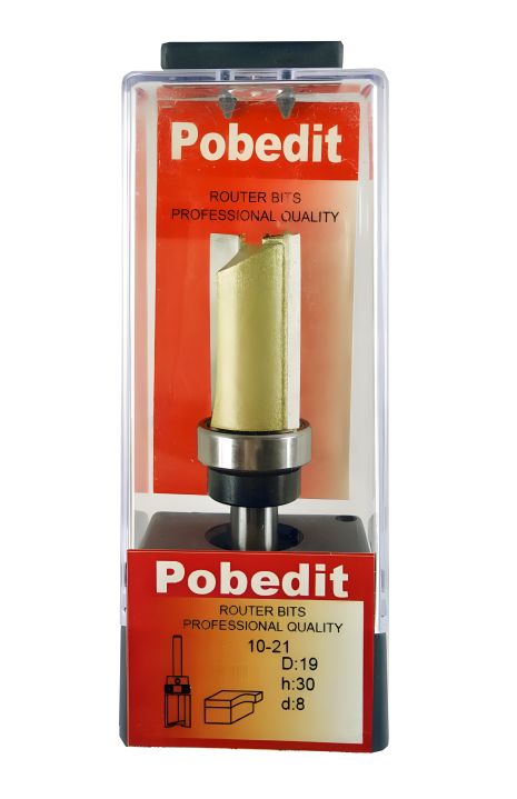 Двухножевая фреза обкаточная, прямой подшипник D-19 мм, d-8 мм Pobedit P-1021-08-1930 Двухножевая фреза обкаточная, прямой подшипник D-19 мм, d-8 мм Pobedit P-1021-08-1930