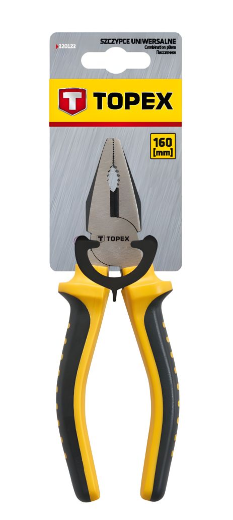Комбіновані плоскогубці 160 мм, сталь CS, двокомпонентна рукоятка, Topex 32D098
