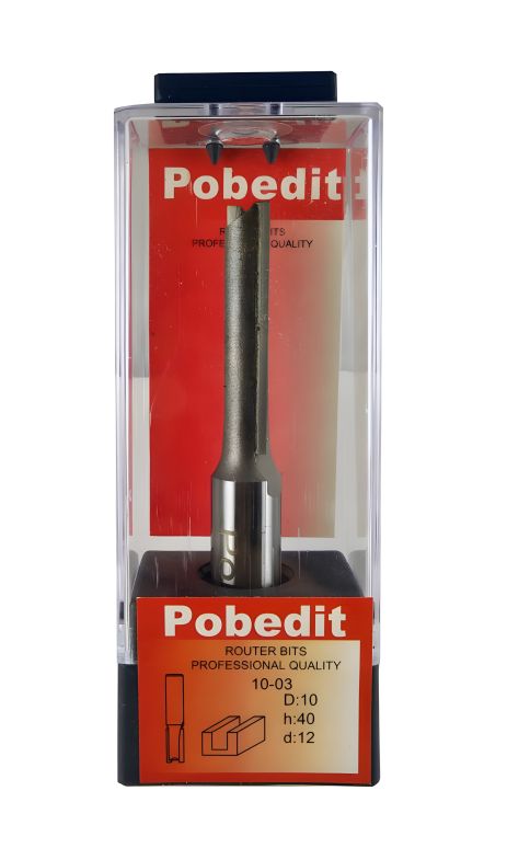 Фреза пазовая прямая D-10 мм, d-12 мм от Pobedit P-1003-12-10 Фреза пазовая прямая D-10 мм, d-12 мм от Pobedit P-1003-12-10