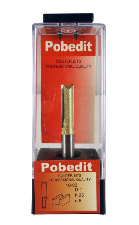 Фреза прямая пазовая D-7 мм, d-8 мм Pobedit P-1003-08-07 Фреза прямая пазовая D-7 мм, d-8 мм Pobedit P-1003-08-07