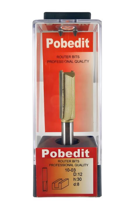 Фреза пазовая прямая D-12 мм, d-8 мм Pobedit P-1003-08-12 Фреза пазовая прямая D-12 мм, d-8 мм Pobedit P-1003-08-12