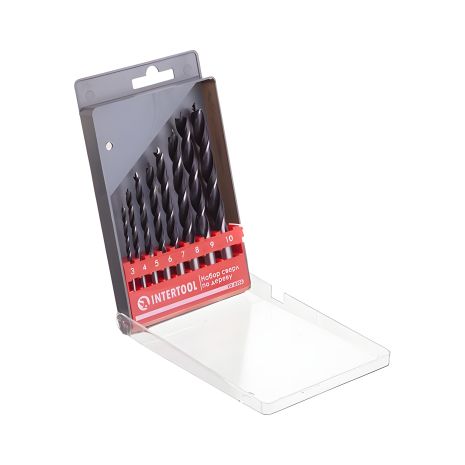 Деревянные сверла набор, 8 шт. (3, 4, 5, 6, 7, 8, 9, 10 мм) INTERTOOL SD-0208 Деревянные сверла набор, 8 шт. (3, 4, 5, 6, 7, 8, 9, 10 мм) INTERTOOL SD-0208