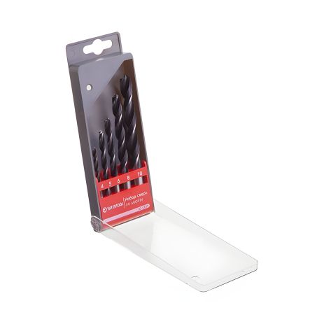 Свердел набір по деревині, 5 шт. (4, 5, 6, 8, 10 мм) INTERTOOL SD-0205