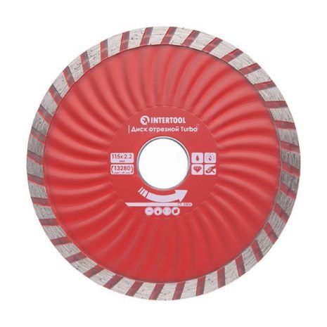 Диск отрезной Turbo алмазный 115мм, 22-24% INTERTOOL CT-2006