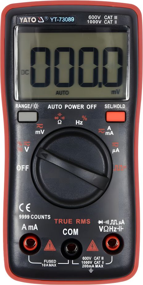 Мультиметр TRUE RMS з LCD-екраном, Yato YT-73089