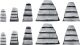 Клини для молотків 28 x 32, 25 x 21, 25 x 12, 18 x 10, 17 x 8 мм 10 шт Vorel 99472