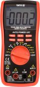 Мультиметр з LCD-дисплеєм та провідниковими контактами для вимірювання електричних параметрів Yato YT-73085