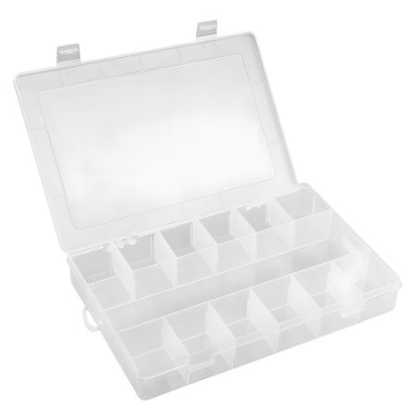 Органайзер пластмассовый 27.3 x 18.8 x 4.4 см, с 13 регулируемыми перегородками и замками, Topex 79R177