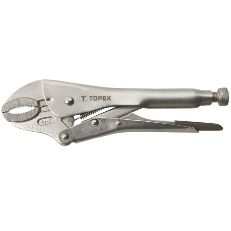 Універсальні кліщі затискні, 225 мм, круглі губки, діапазон 0-40 мм, сталь CrV Topex 32D855 Універсальні кліщі затискні, 225 мм, круглі губки, діапазон 0-40 мм, сталь CrV Topex 32D855
