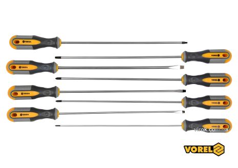 Набір викруток з подовженими стрижнями 8 шт. Vorel 60990 (інструментальна набір)