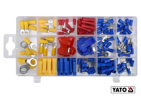 Набір електричних рознімань різних розмірів з ізоляцією 160 шт Yato YT-06891