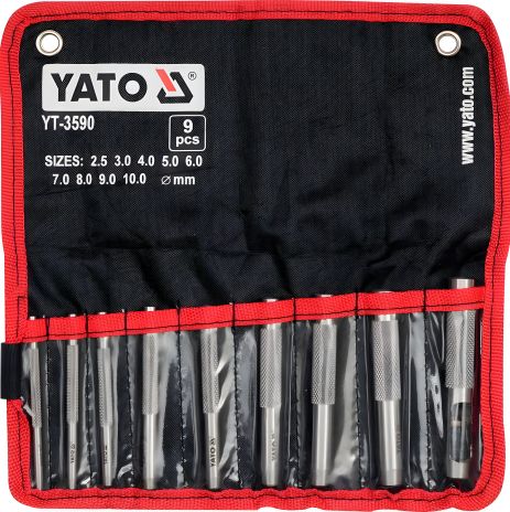 Yato YT-3590: Комплект пробійників 9 шт.