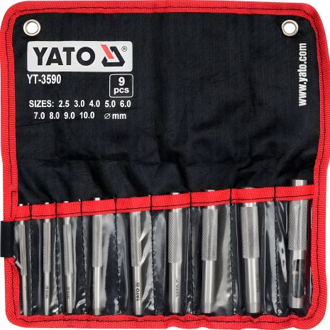 Yato YT-3590: Комплект пробійників 9 шт.