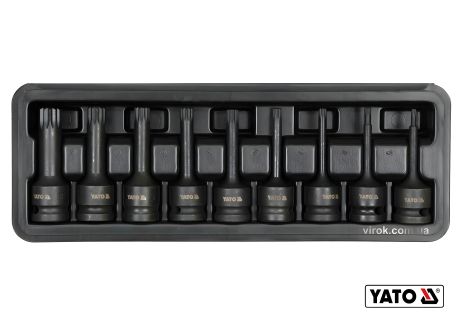 Набор ударных бит SPLINE 1/2" (M4-M16) Yato YT-10691 Набор ударных бит SPLINE 1/2" (M4-M16) Yato YT-10691