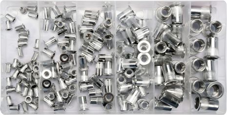 Комплект резьбовых заклепок из алюминия М3-М10 150 шт Yato YT-36460 Комплект резьбовых заклепок из алюминия М3-М10 150 шт Yato YT-36460