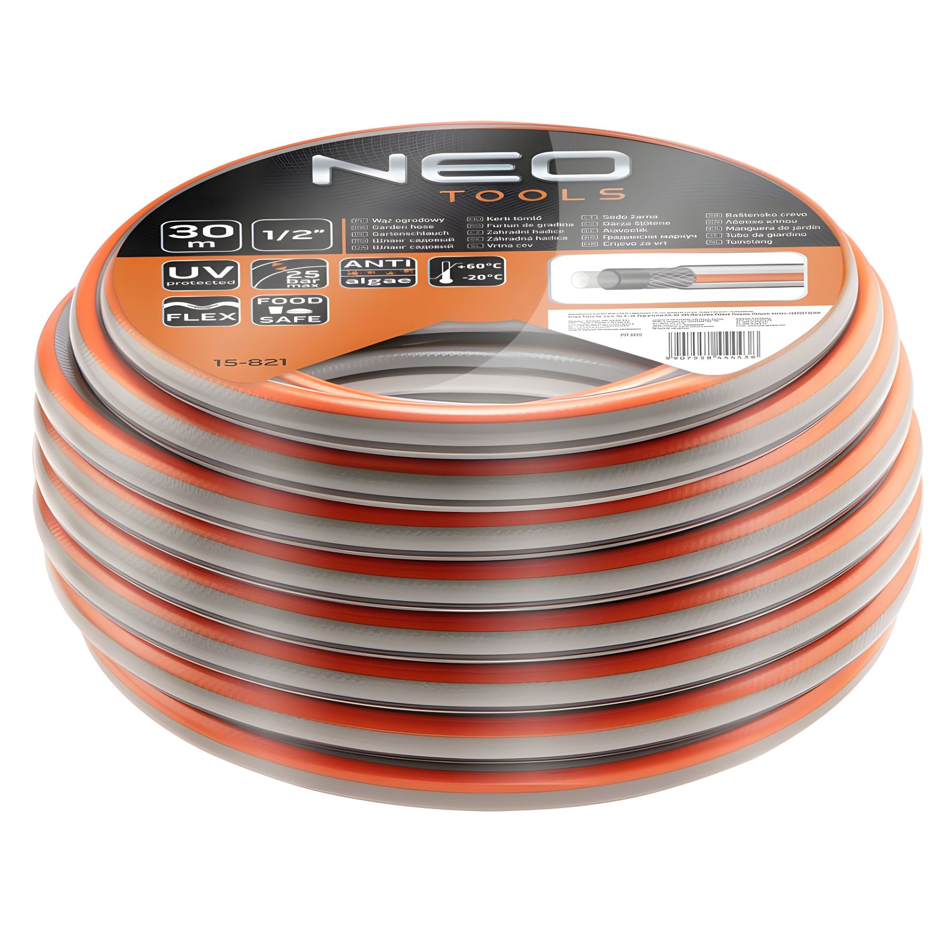 Садовый шланг 1/2" x 30 m, 4-слой OPTIMA NEO 15-821 Садовый шланг 1/2" x 30 m, 4-слой OPTIMA NEO 15-821