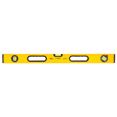 Алюминиевый строительный уровень 60 см, 3 ампулы, точность 0.5 мм/м, Topex 29C602