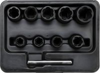 Набор экстракторов для выворачивания сломанных болтов, 10 предметов, Yato (модель YT-0603)