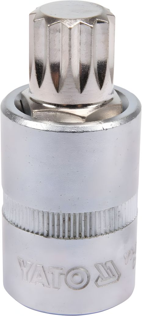 Головка торцевая с отверточной насадкой тип Spline 1/2" M16 55 мм Yato YT-04346
