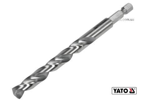 Свердло по металу 9 x 125/81 мм HEX-1/4" HSS 6542 для нержавійки та легованої сталі Yato YT-44878 Свердло по металу 9 x 125/81 мм HEX-1/4" HSS 6542 для нержавійки та легованої сталі Yato YT-44878