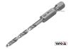 Сверло 3.2 x 65/34 мм HEX-1/4" HSS 6542 для нержавеющей стали Yato YT-44864