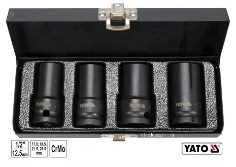 Набор торцевых ударных головок для снятия крепежных болтов Yato YT-06030