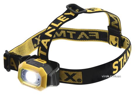 Налобный фонарь "FatMax" : LED-диодный, 2 режима 50/200 Lm, питание 3 ААА батарейки, Stanley FMHT81509-0 Налобный фонарь "FatMax" : LED-диодный, 2 режима 50/200 Lm, питание 3 ААА батарейки, Stanley FMHT81509-0