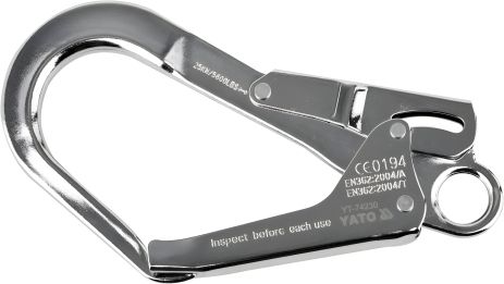 Стальной карабин с разводом 54 мм 220 мм Yato YT-74230