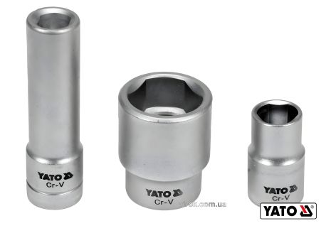 Набір торцевих головок для інжекторних помп 1/2" Cr-V 3 шт Yato YT-17525