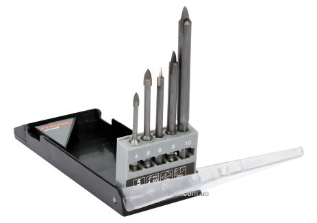 STHOR набор сверл по стеклу и керамике 4-10 мм HEX-1/4" YG6X 5 шт Vorel 21709 STHOR набор сверл по стеклу и керамике 4-10 мм HEX-1/4" YG6X 5 шт Vorel 21709