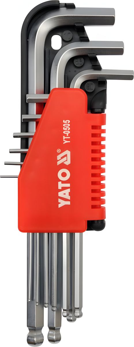 Набор шестигранников с шаром 9 шт. 1.5-10 мм Yato YT-0505